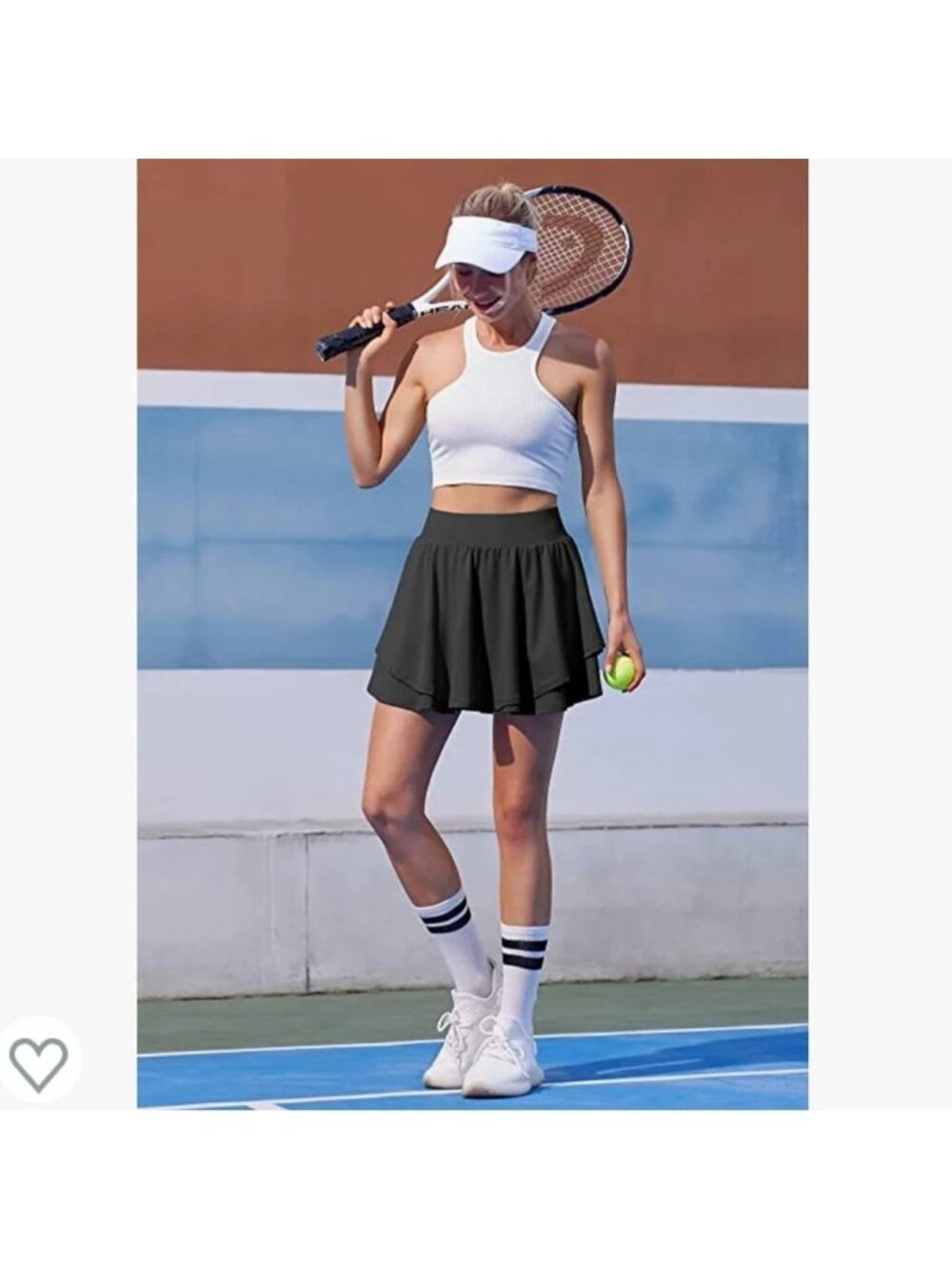 Soothfeel Tennis Skirt With Built-In Shorts Black Size S Lightweight Athletic